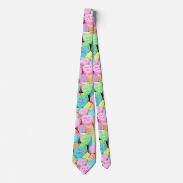 valentine candy hearts neck tie (Front)
