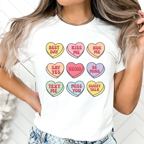 Valentine Candy Hearts Shirt Conversation Heart T_Shirt