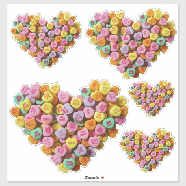 Valentine Candy Hearts Sticker (Sheet)