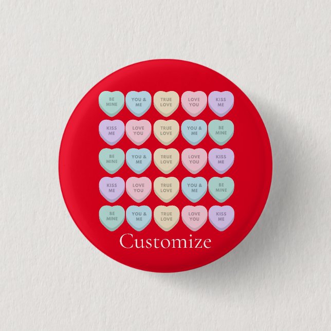 Valentine Candy Hearts Thunder_Cove Button (Front)