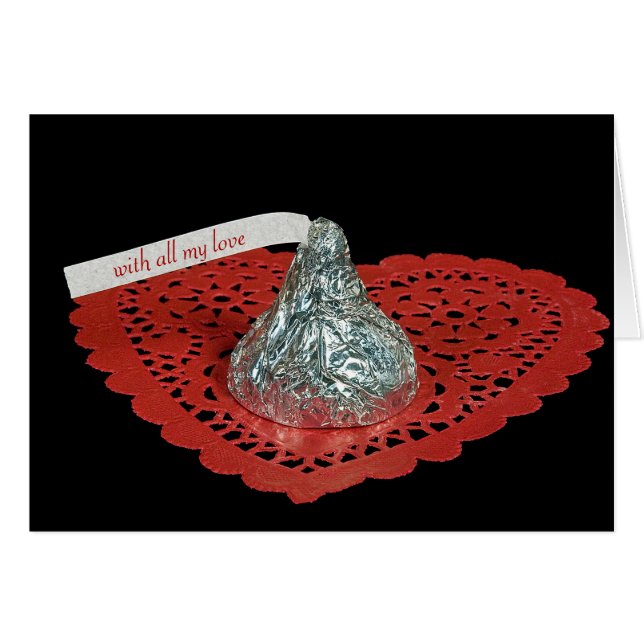Valentine Candy Kiss on heart (Front Horizontal)