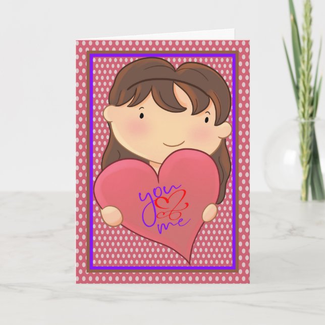 Valentine Card for Boyfriend from Young Girl (Front)