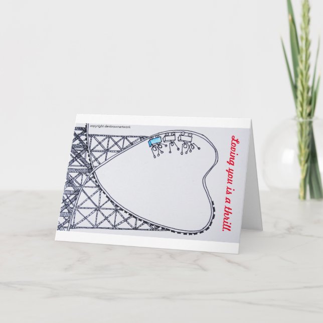 Valentine card for roller coaster lovers (Front)
