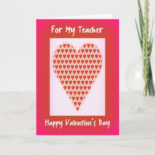Valentine Card for Teachers