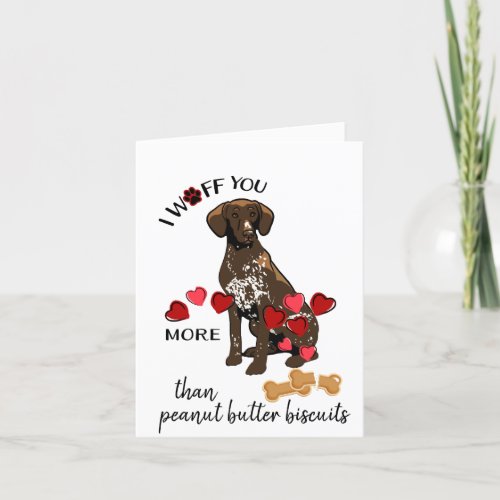 Valentine Card from German Short Haired Pointer