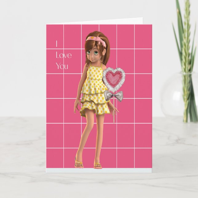 Valentine Card from Young Girl to Mom (Front)