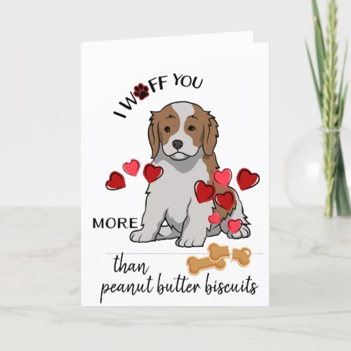 Valentine Card from Your Cavapoo Dog Love Biscuits