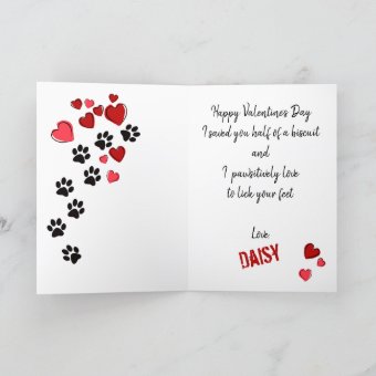 Valentine Card from Your Cockapoo Dog Love Biscuit | Zazzle