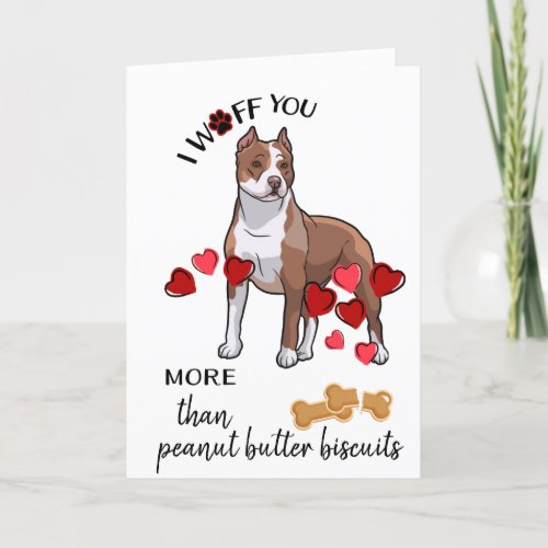 Valentine Card from Your Fawn Pitbull Dog Love