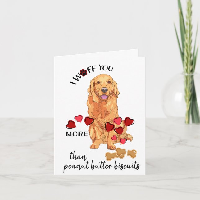 Valentine Card from Your Golden Retriever Dog Love (Front)