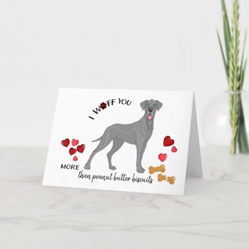 Valentine Card from Your Great Dane Dog Love