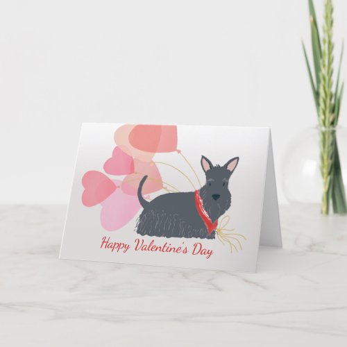 Valentine Card from your Scottie Dog Red Balloons
