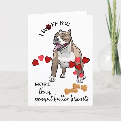 Valentine Card from Your Standard Pitbull Dog Love