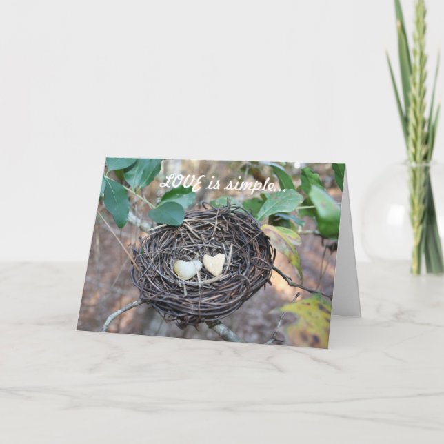 Valentine card w/ 2 Heart shaped eggs inside (Front)