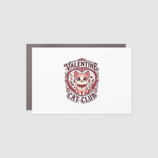 Valentine Cat Funny Cat Lover Design - Valentine C Car Magnet