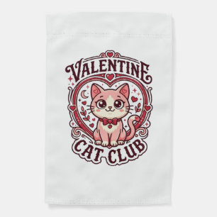 Valentine Cat Funny Cat Lover Design - Valentine C Garden Flag