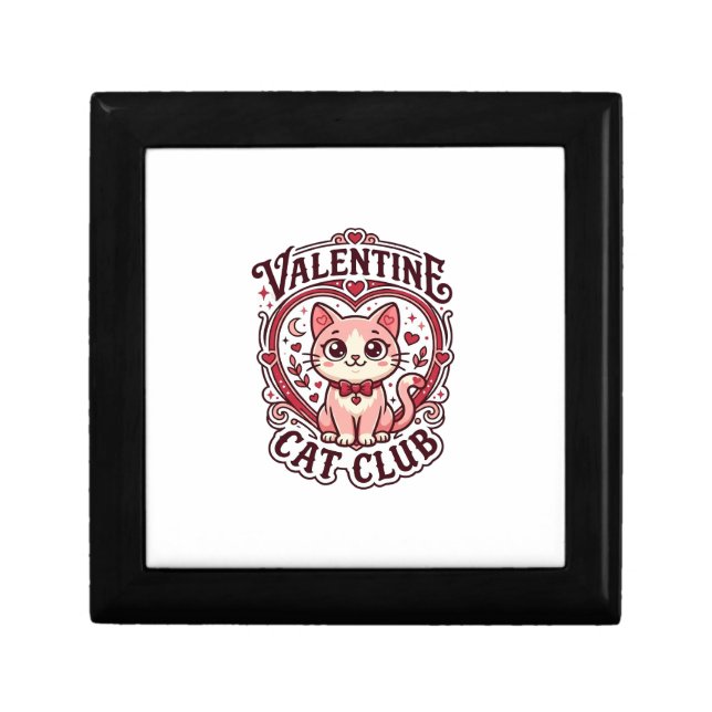 Valentine Cat Funny Cat Lover Design - Valentine C Gift Box (Front)