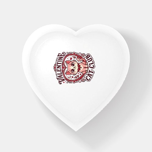 Valentine Cat Funny Cat Lover Design - Valentine C Paperweight