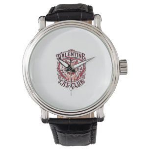 Valentine Cat Funny Cat Lover Design - Valentine C Watch