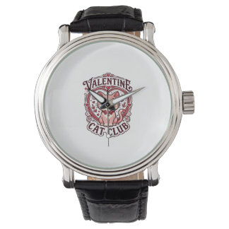 Valentine Cat Funny Cat Lover Design - Valentine C Watch