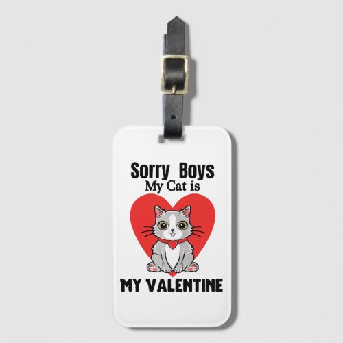 Valentine_cat Luggage Tag