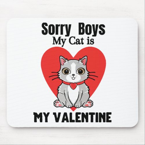 Valentine_cat Mouse Pad