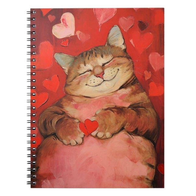 Valentine Cat Notebook (Front)