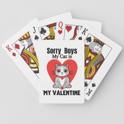 Valentine_cat Playing Cards