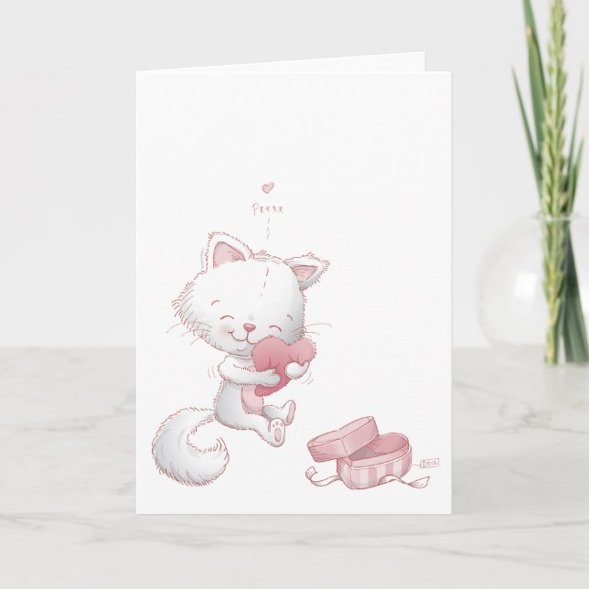 Valentine cats holiday card (Front)