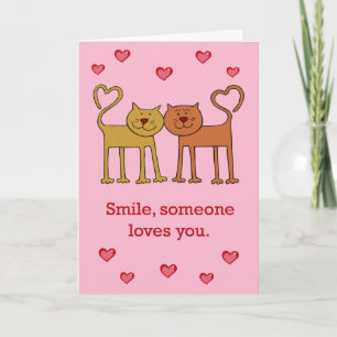 Valentine Cats In Love Card