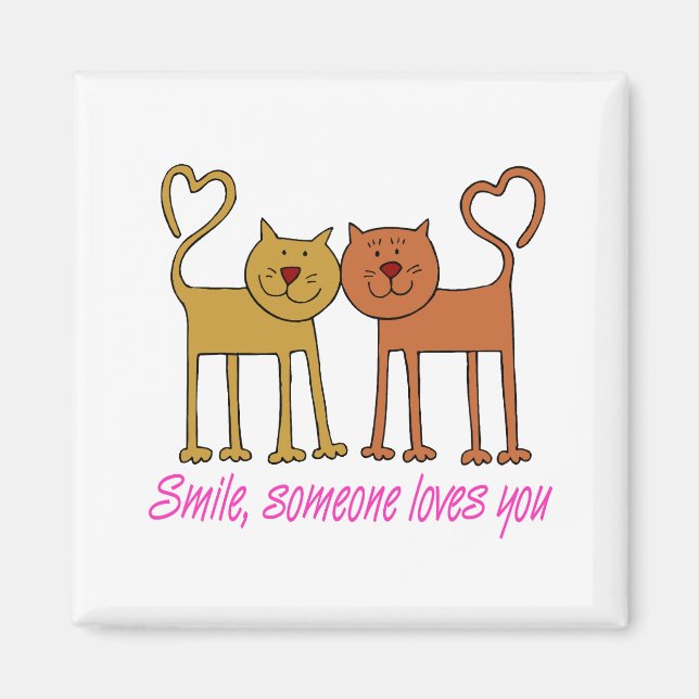 Valentine Cats In Love Magnet (Front)