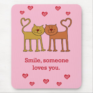 Valentine Cats In Love Mouse Pad