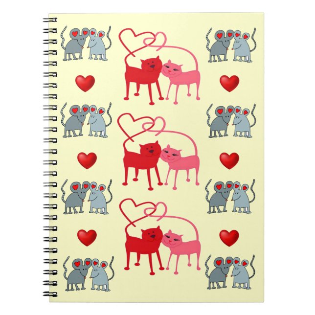 Valentine Cats Notebook (Front)