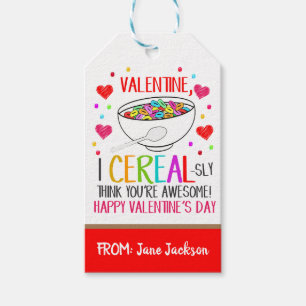 Valentine Cereal Gift Tag
