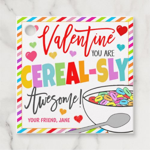 Valentine Cereal Gift Tags