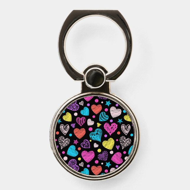 Valentine Chalk Heart iPhone Holder | Ring Stand (Front)