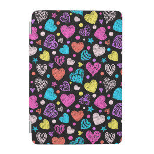 Valentine Chalk Hearts iPad Cover