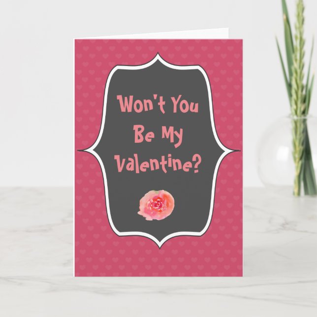 Valentine Chalkboard Greeting Card & envelope (Front)
