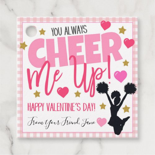 Valentine Cheerleader Gift Tags