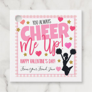 Valentine Cheerleader Gift Tags