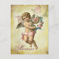 Valentine Cherub - Amour Holiday Postcard