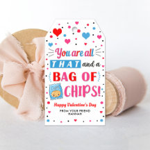 Valentine Chips Tags, Classroom Valentine's Tag