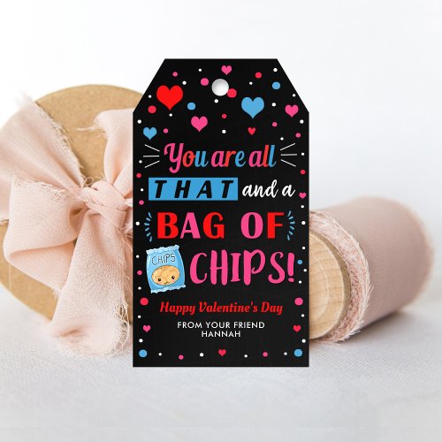 Valentine Chips Tags Classroom Valentines Tag