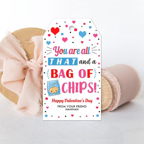 Valentine Chips Tags Classroom Valentines Tag