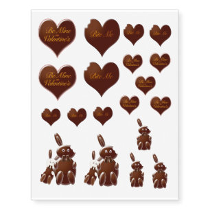 Valentine Chocolate Tats Temporary Tattoos