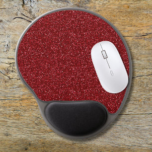 Valentine Classic Trendy Red Glitter Gel Mouse Pad