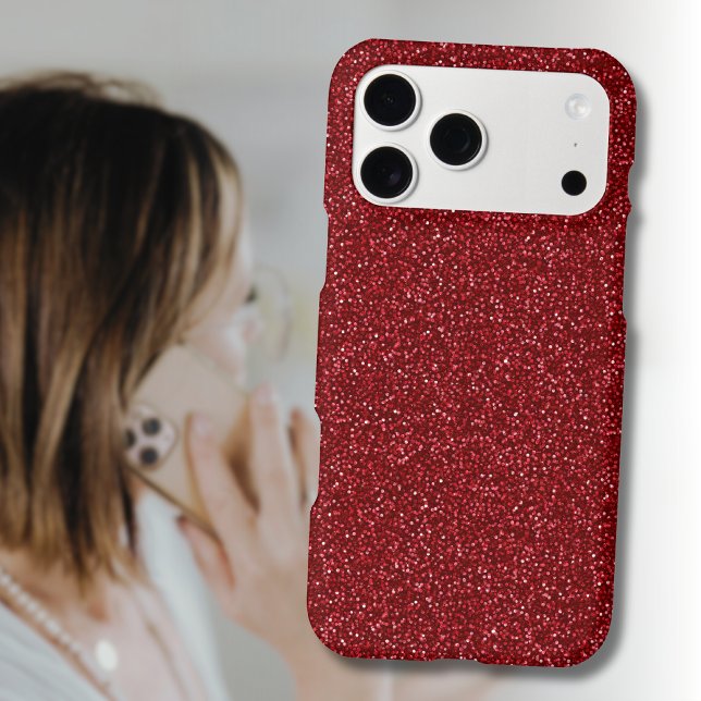 Valentine Classic Trendy Red Glitter iPhone Case (Creator Uploaded)