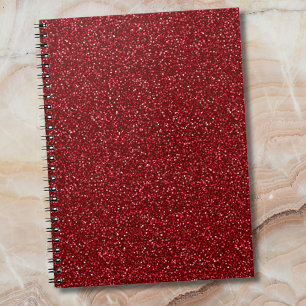 Valentine Classic Trendy Red Glitter Notebook