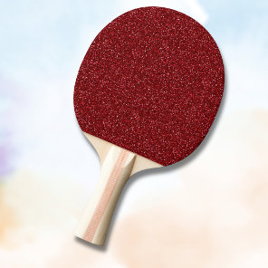Valentine Classic Trendy Red Glitter Ping Pong Paddle
