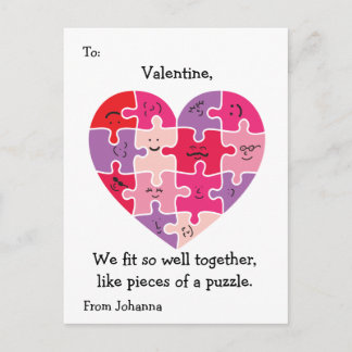Valentine Classroom Cards Autism Heart